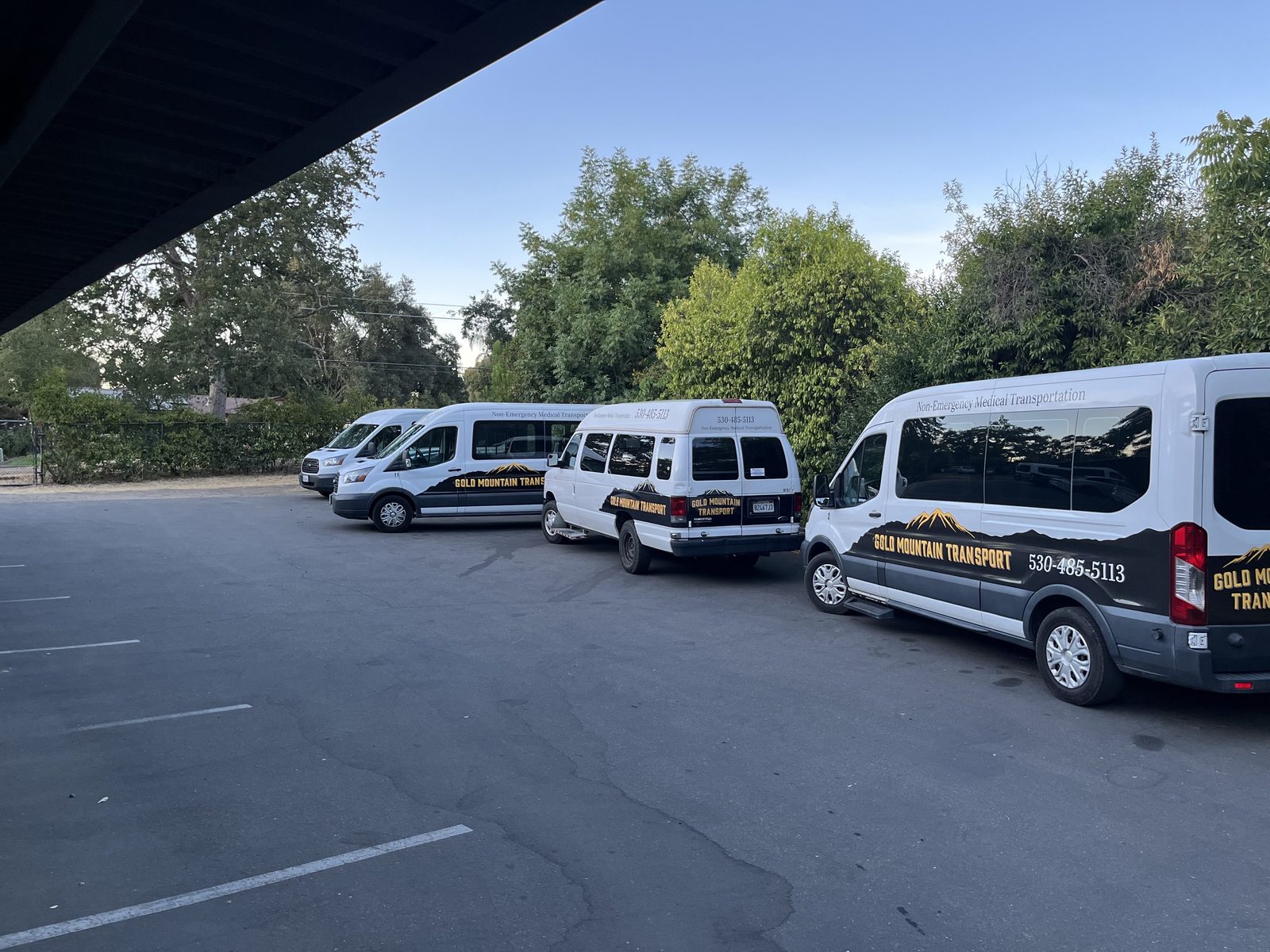 The Gold Mountain Transport fleet of wheelchair-accessible vans